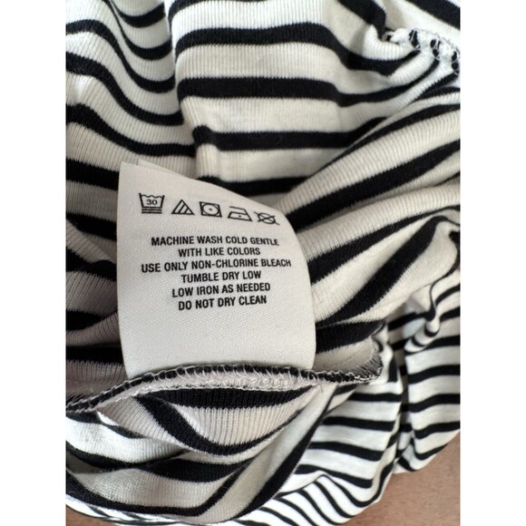 NWT Maeve Small Stripe Smocked Beachy Midi Dress Boho Chic Comfy Buttons Stretch - Picture 7 of 9